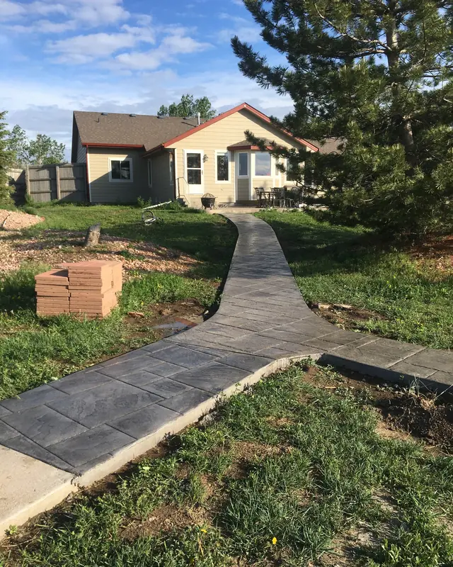 Stamped walkway