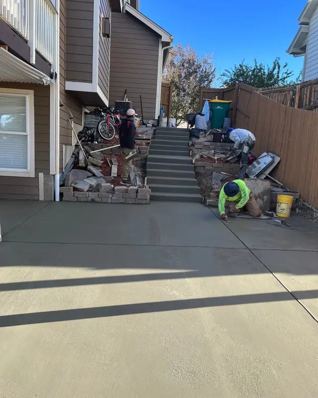 Steps and walk in progress