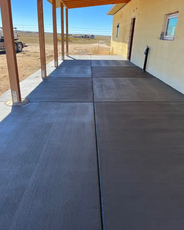 Covered porch slab
