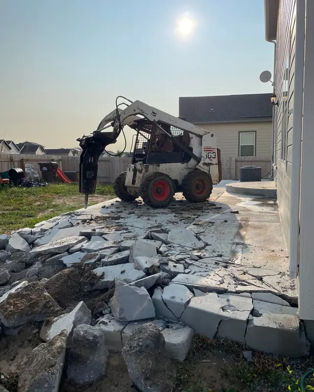 Breaking out old concrete