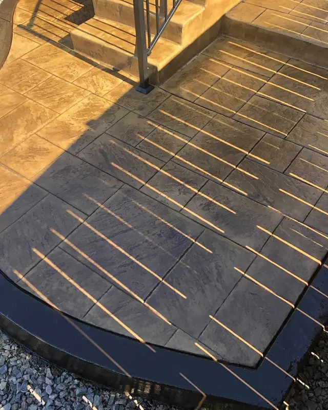 Wood plank stamp with border