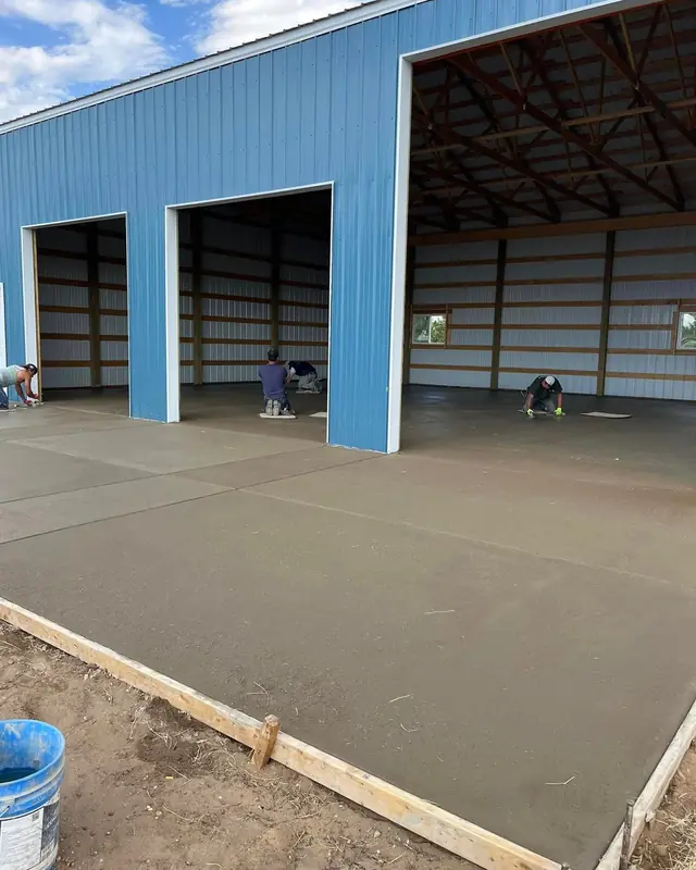 Pole barn slab
