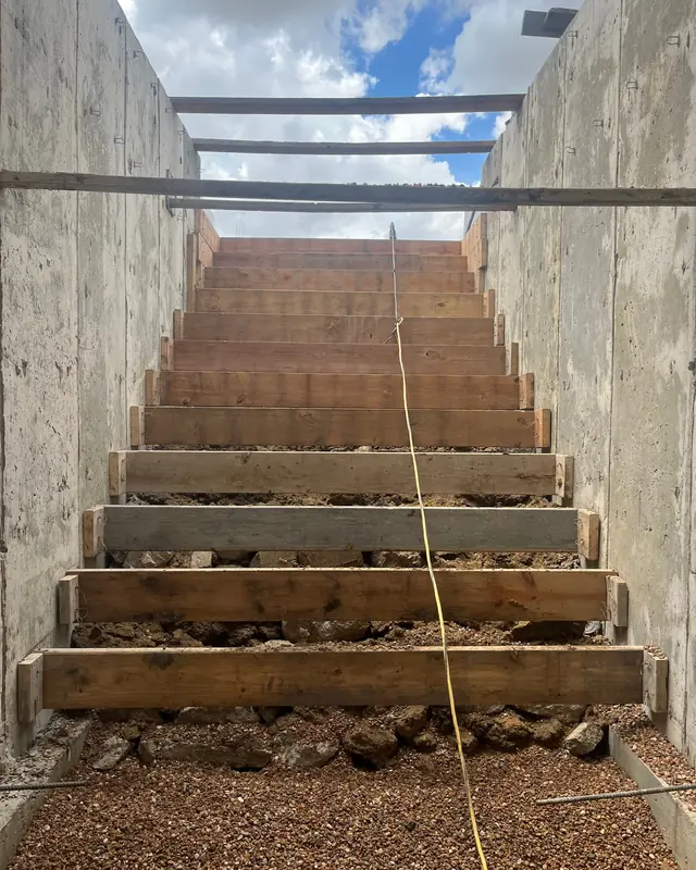 Basement egress stairs