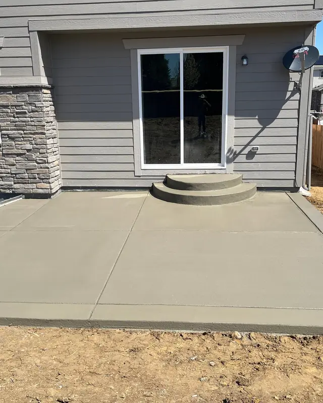 Patio slab off the back door