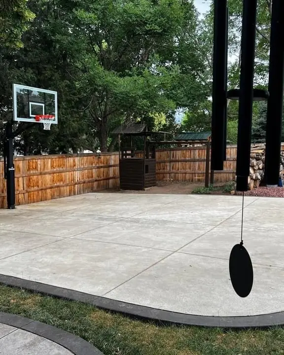 Backyard basketball court