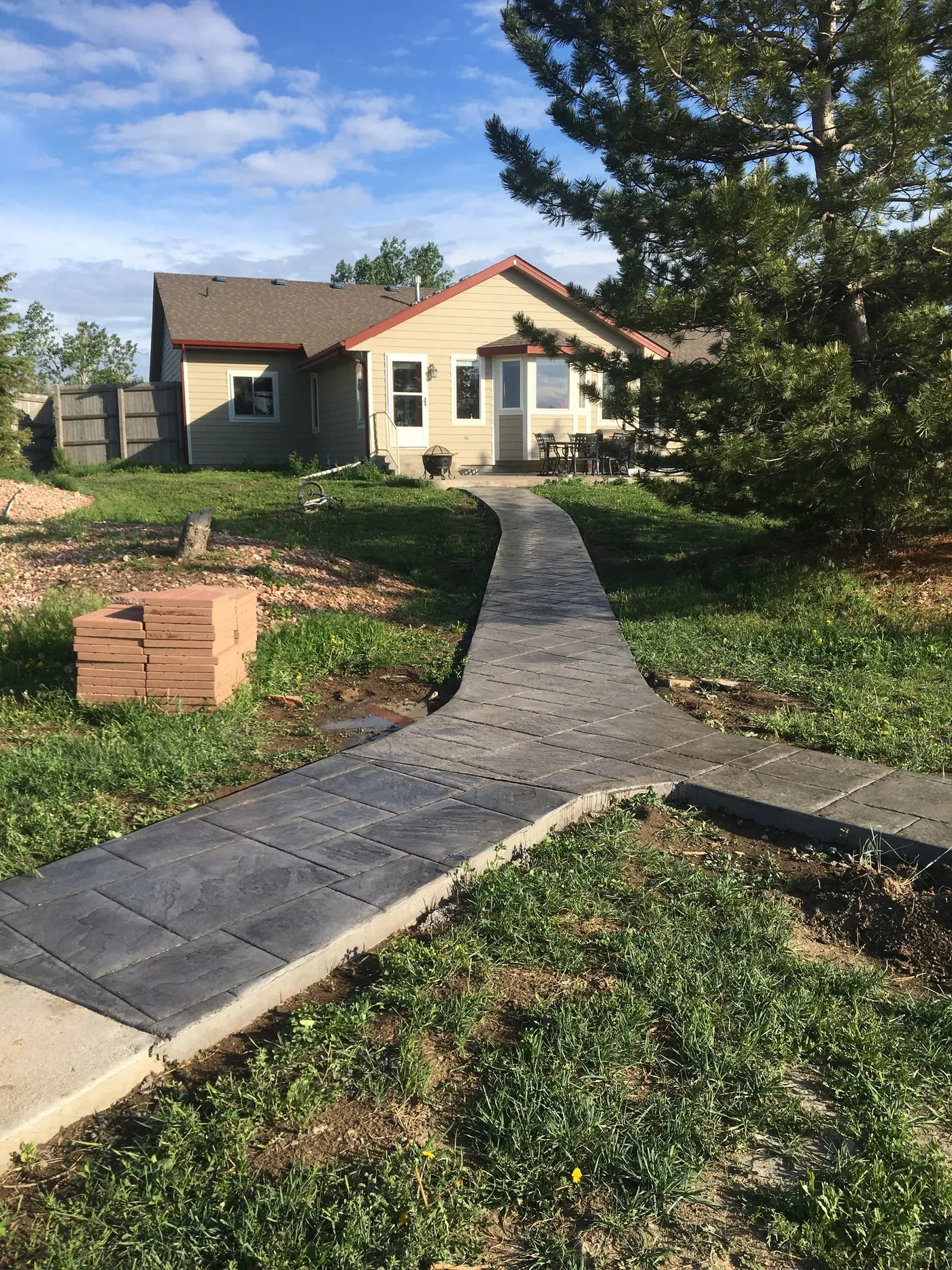 Stamped walkway