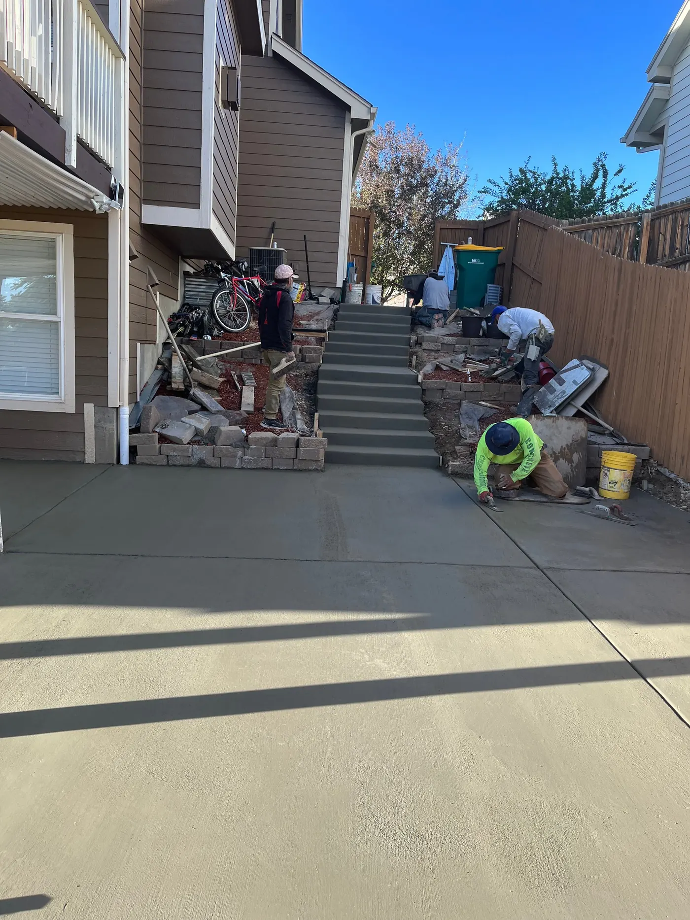 Steps and walk in progress