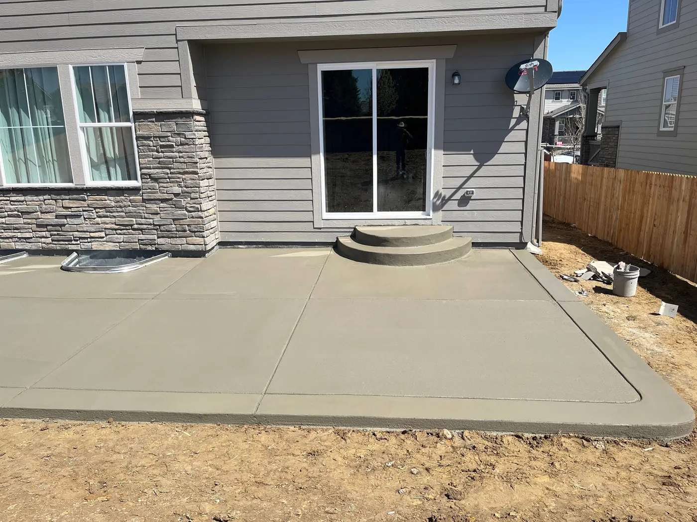 New patio slab