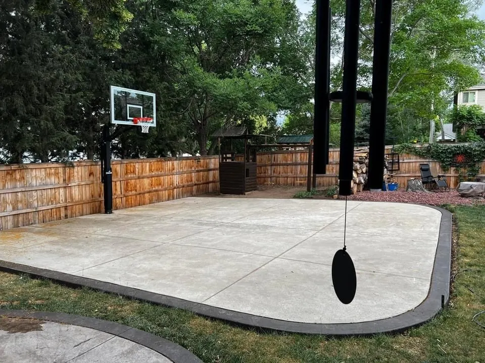 Backyard basketball court
